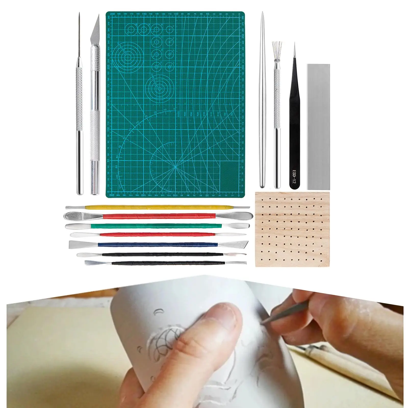 

Set of 15 Clay Sculpting Tools DIY Kit for Professionals Beginners