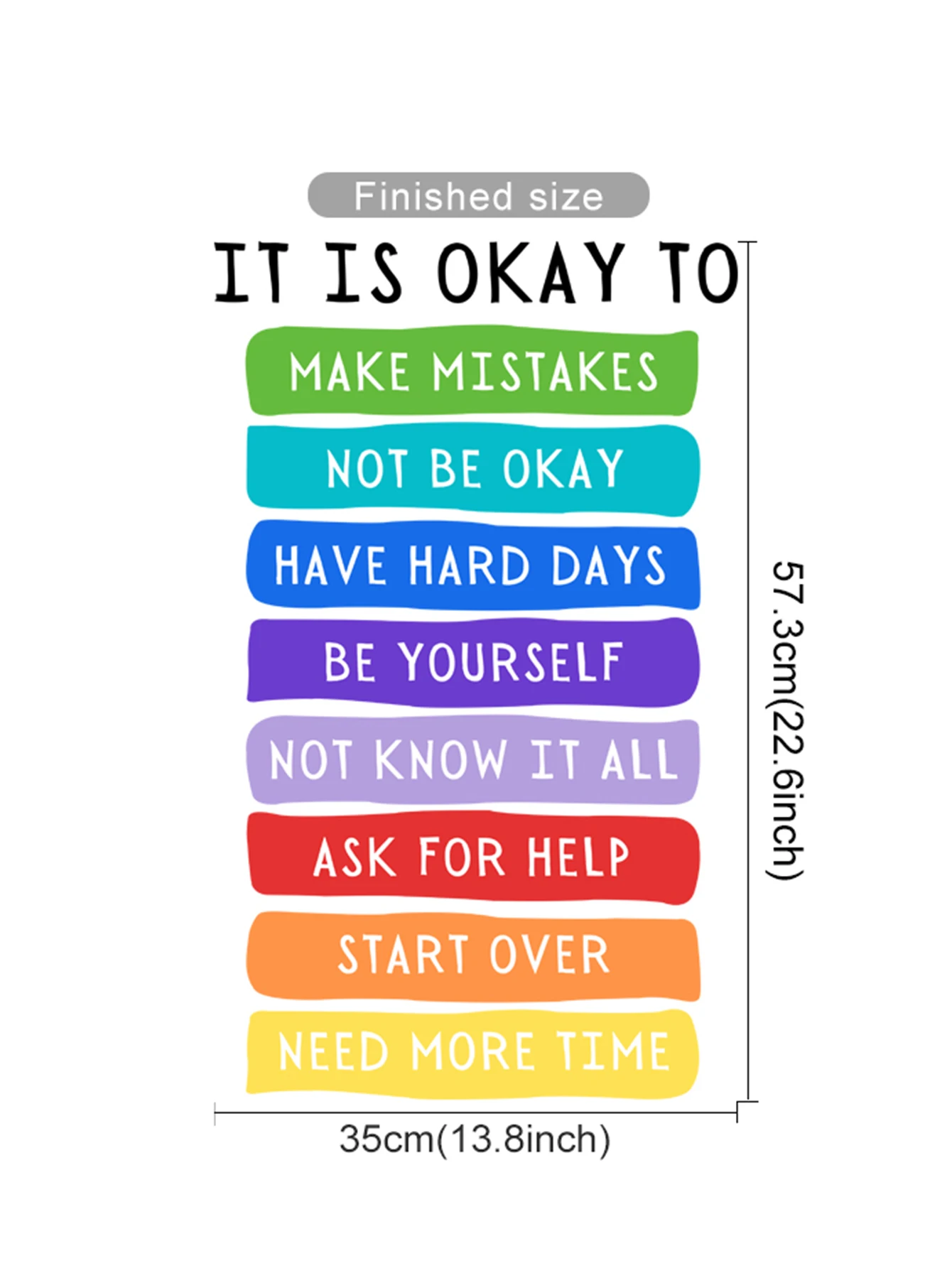 

Настенная наклейка Kingsmile "It's Okay to Not be Okay"