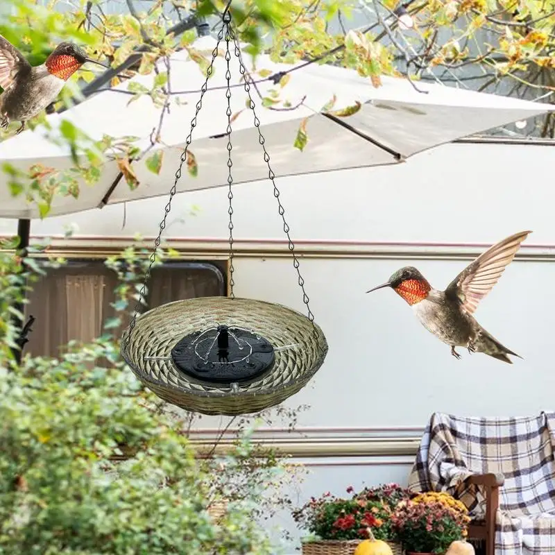 Миска для воды птиц подвесные фонтаны ванны солнечный фонтан колибри барботер