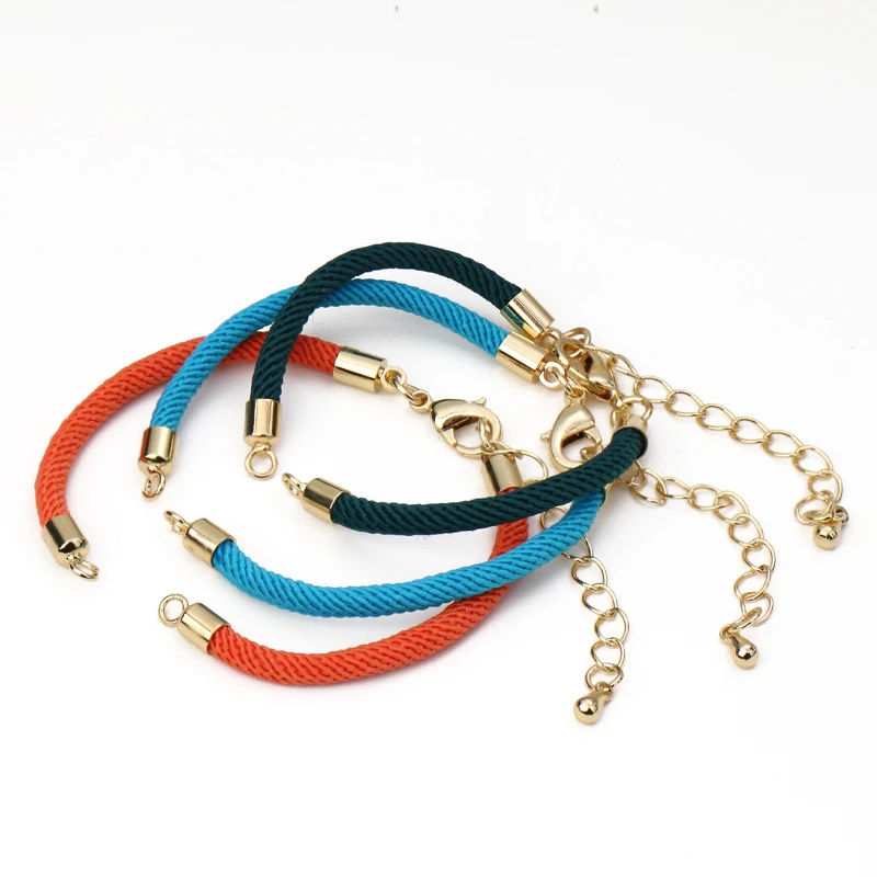 15cm Red Ropes Gold Copper Lobster Buckle Adjustable Rope Bracelet Men's And Women's DIY Jewelry Kernmantle Sister Braceleting