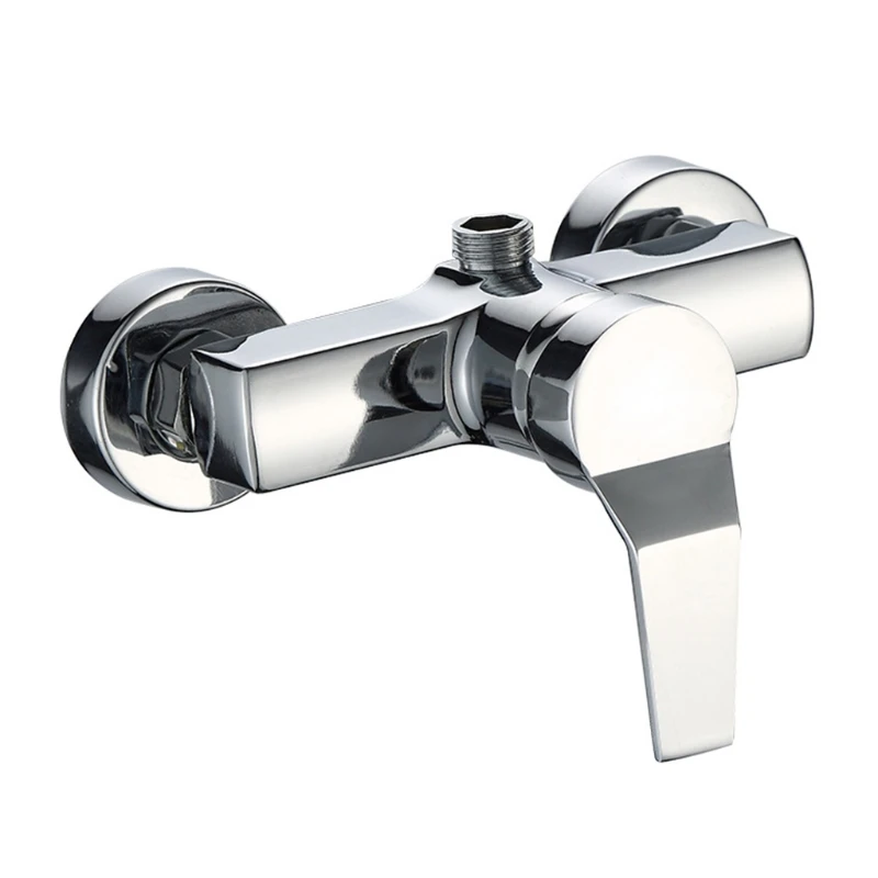 

Bathtub Hot and Cold Mixing Water Faucet Sink Spray Double Shower Head Deck Taps