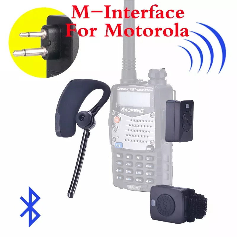 

Walkie Talkie Wireless BT Headset Bluetooth EarphoneTwo Way Radio Wireless Headphone Earpiece For Motorola HYT Accessories