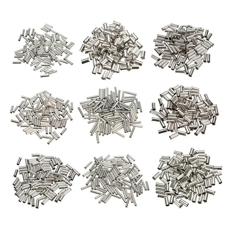 

100PCS Non-Insulated Wire Connector Ferrules Electrical Cable Terminal Copper Bare Tinned Crimp Terminal 0.5mm2-16mm2 22-10 AWG