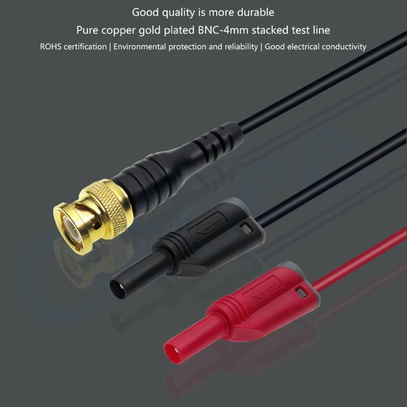 Коаксиальный кабель Y1UD BNC папа — двойной штекер типа банан 4 мм штабелируемый