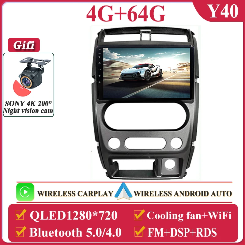 

Android 14 Автомобиль для Suzuki Jimny 3 2005-2019 Carplay Авто Радио Стерео Мультимедийный Плеер GPS Навигация DVD NO 2DIN 5G WIFI BT