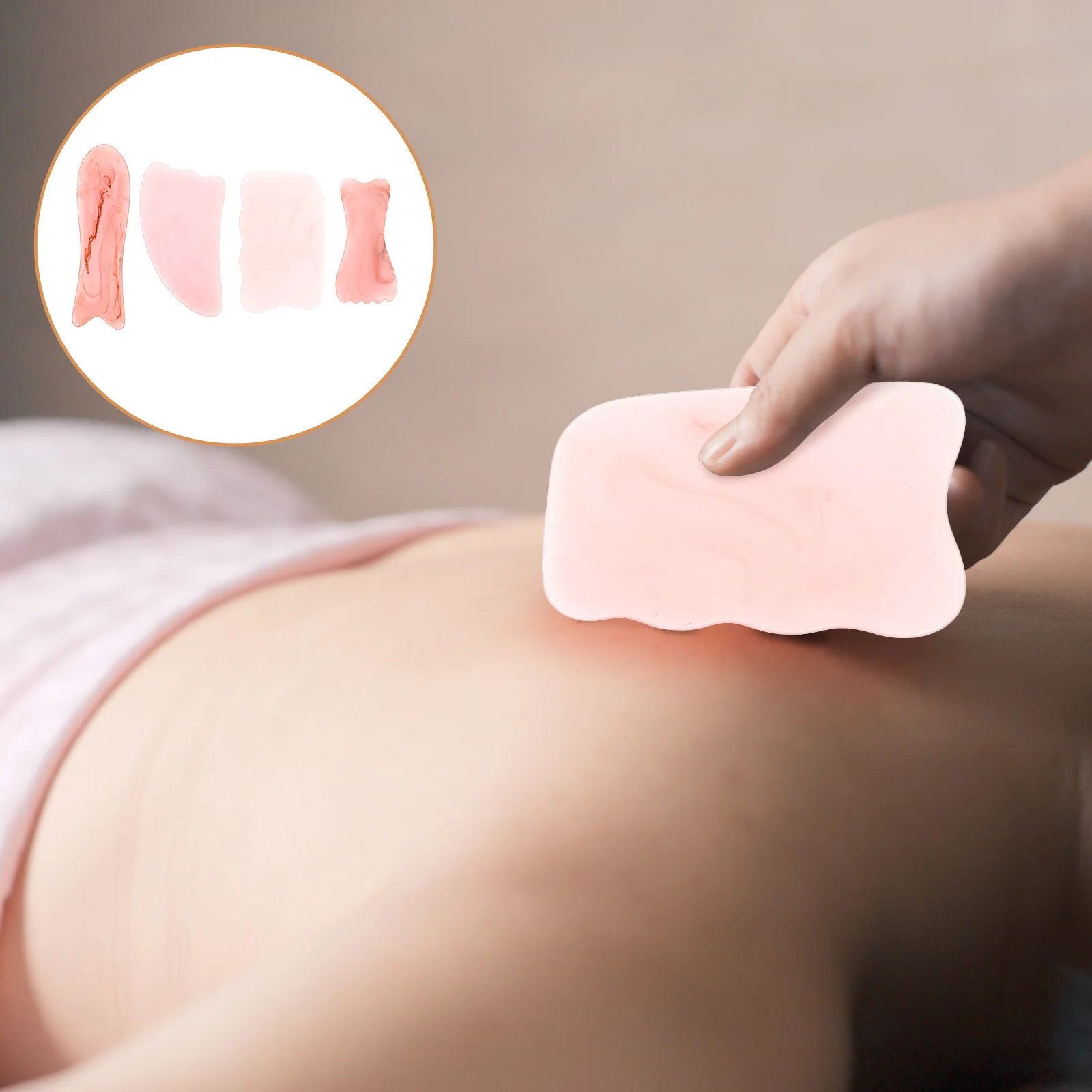

4pcs Professional Massaging Boards Body Tools Acupuncture Boards Handheld Guasha Boards for Travel Adults Home