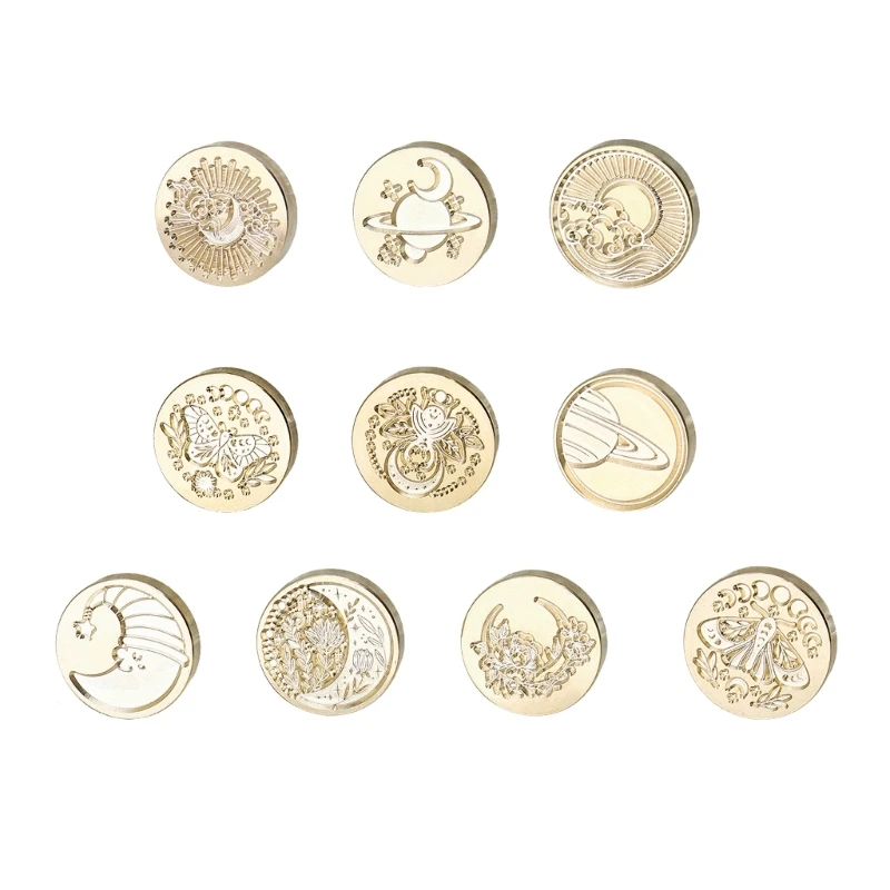 Луна звезды сургучная печать книга винтажные сургучные штампы 0 98 дюйма латунная