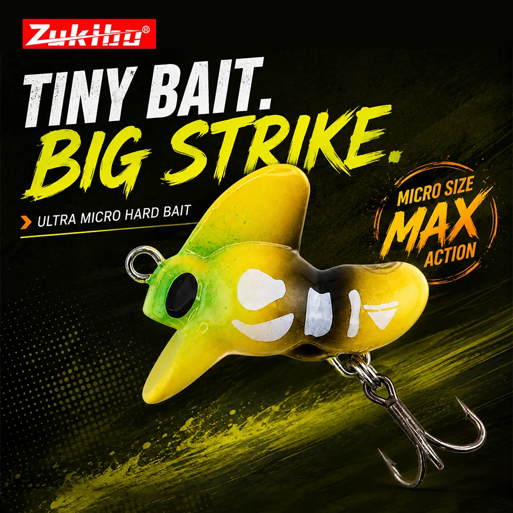 Фото Мини-приманка ZUKIBO Mini Minnow с тефлоновым тройным крючком, ультралегкая жесткая приманка для ловли форели, окуня, для пресноводной рыбалки. №1