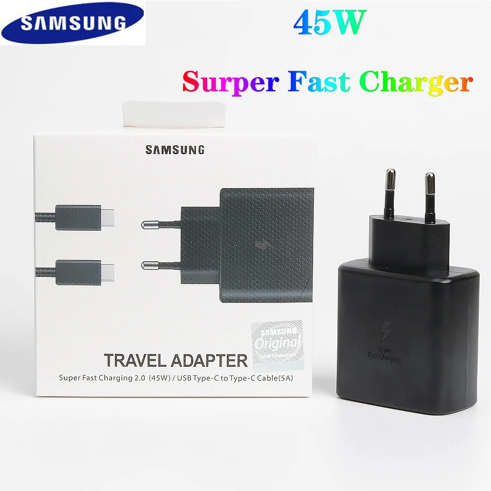 

Samsung S21 FE S20 FE45W Original Super Fast Charger PD Quick Charge Adapter Type C For Galaxy S22 Ultra S20Plus Note 10+ A12