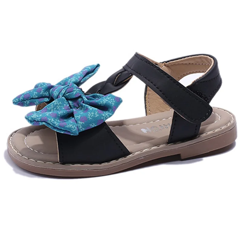 

Kruleepo 2023 Summer Children Girls Bowtie Leather Sandals Shoes Baby Kids PU Beach Quick Dry Daily Street Sandalias Slippers
