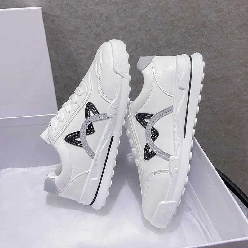 

Spring New White Ladies Shoes Women's Fashion Casual Shoes Students Breathable Flat Sneakers Vulcanize Shoes Zapatillas Mujer