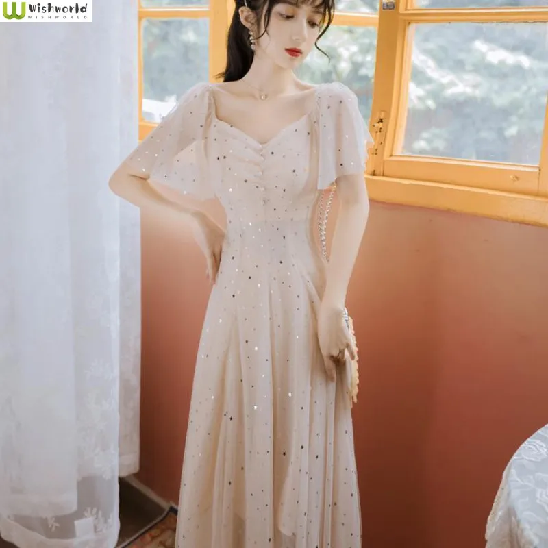 

Dresses for Women 2022 Spring and Summer Korean Version Super Fairy Fairy Dress Chiffon Fashion Princess Dress Gentle Style