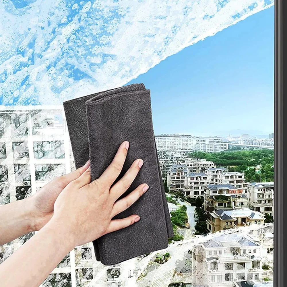 

Glass Wiping Rags Magic Cleaning Cloth Thickened Glasses Washing Cleaning Towel Microfiber Window Wipe Dish Washing Wiping Rag