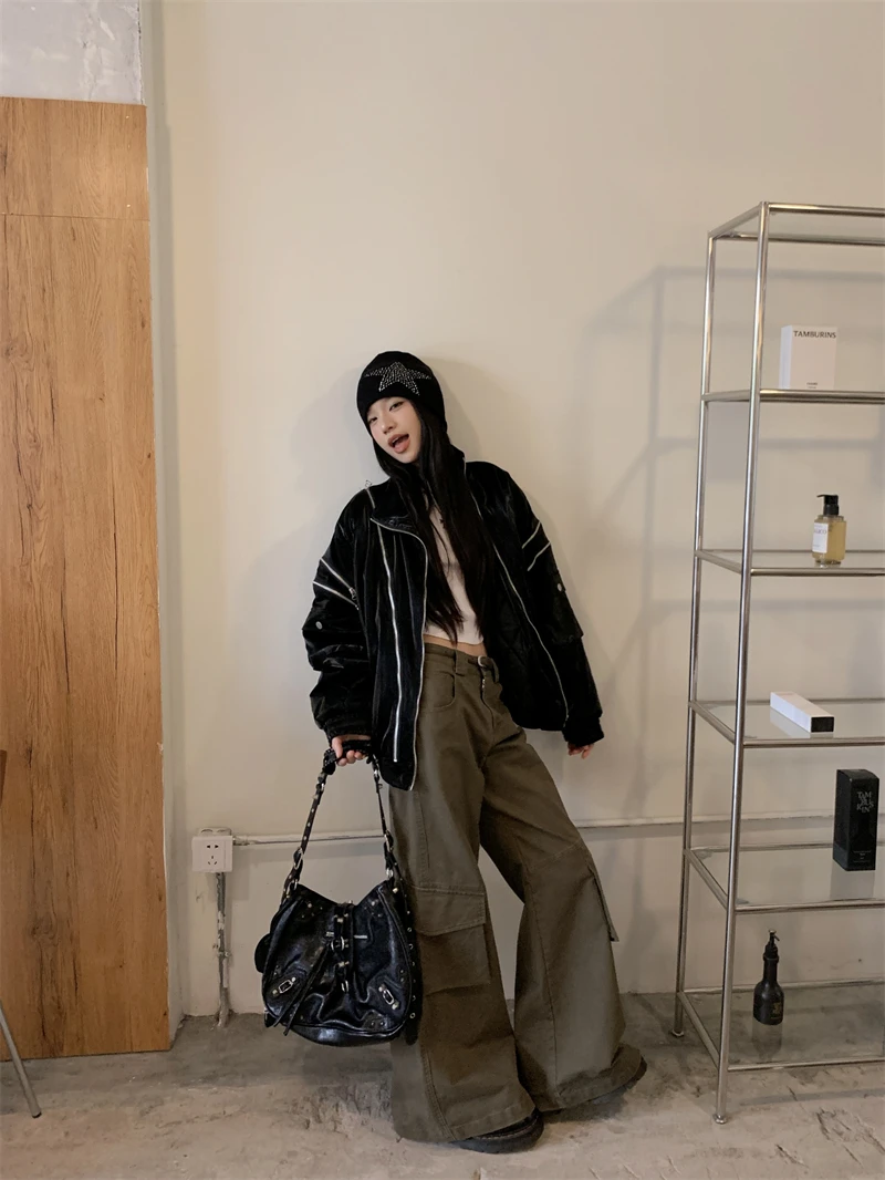 2024 новый дизайн стеганая куртка с воротником-стойкой женская зимняя шикарная