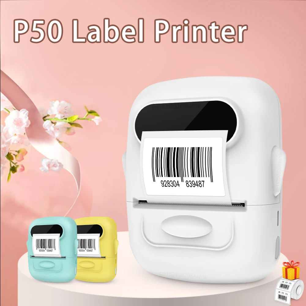 

Портативный Аппарат для изготовления этикеток P50, принтер для термопечати этикеток со штрих-кодом, машина для наклеек с Bluetooth для этикеток с самоклеющейся лентой для этикеток P50