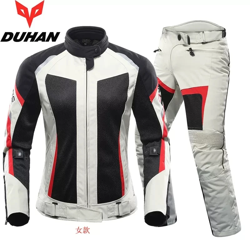 

DUHAN Women Motorcycle Jacket Protective Gear Summer Breathable Mesh Jaqueta Motociclista Motorbike Motocross Racing Clothes