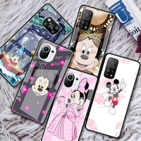 tempering case for xiaomi redmi note 10 pro 9s 8 9 glass cell phone shell poco x3 nfc 11 lite 10t 9t cover mickey mousemr