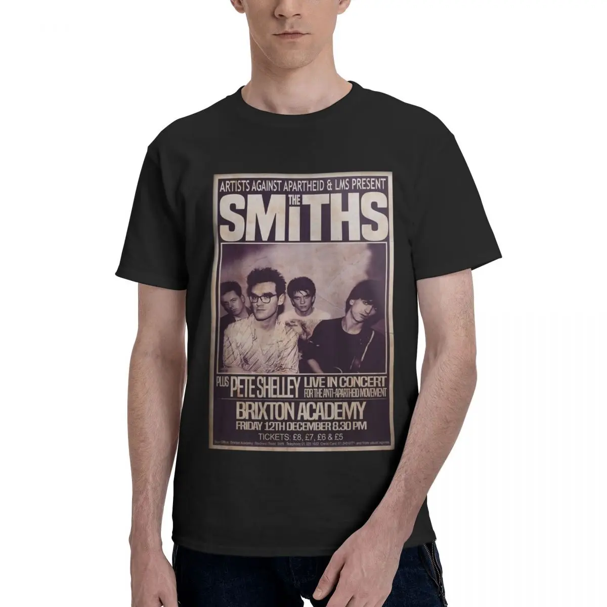 Мужские футболки с принтом музыкальной группы The Smiths 1986 одежда из чистого хлопка