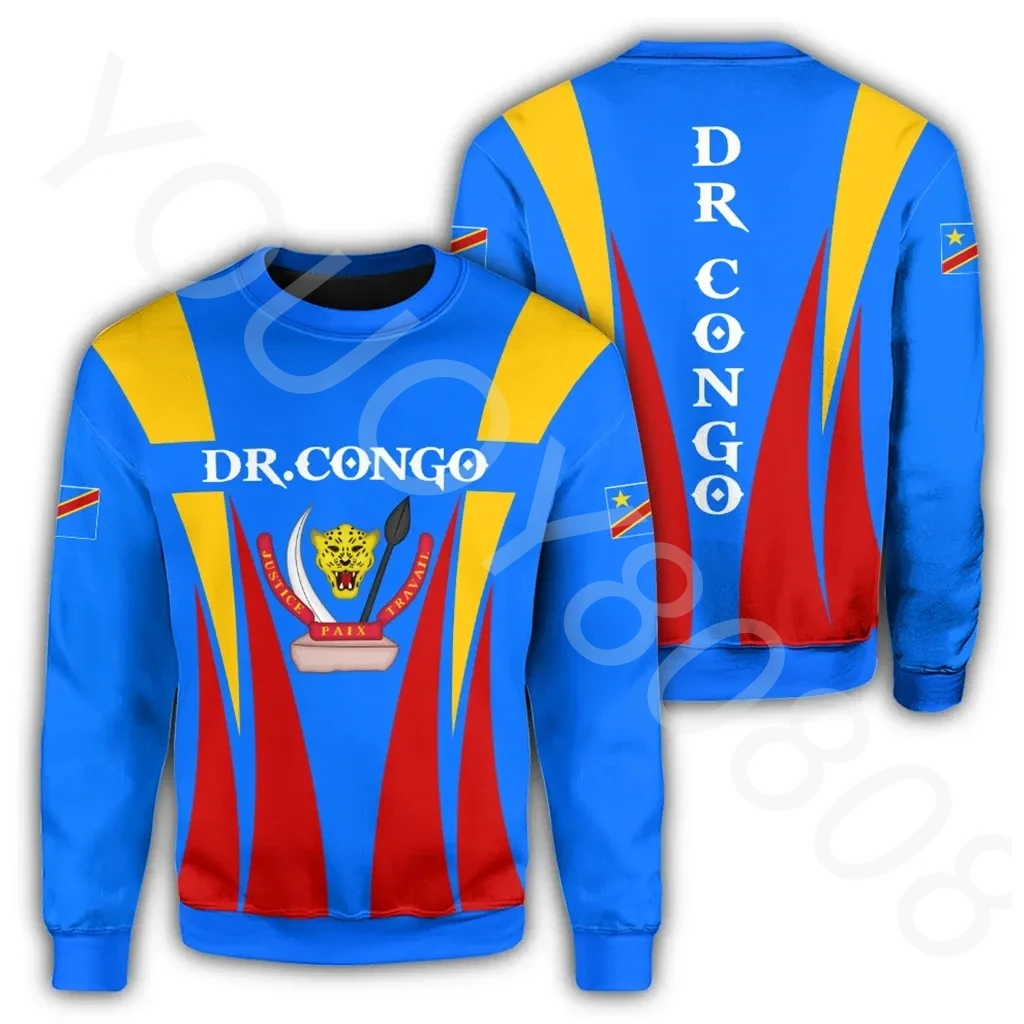 DR Congo Sweatshirt Apex Style Sweatshirt Africa Men's Printed Casual Hoodie Street Harajuku Top