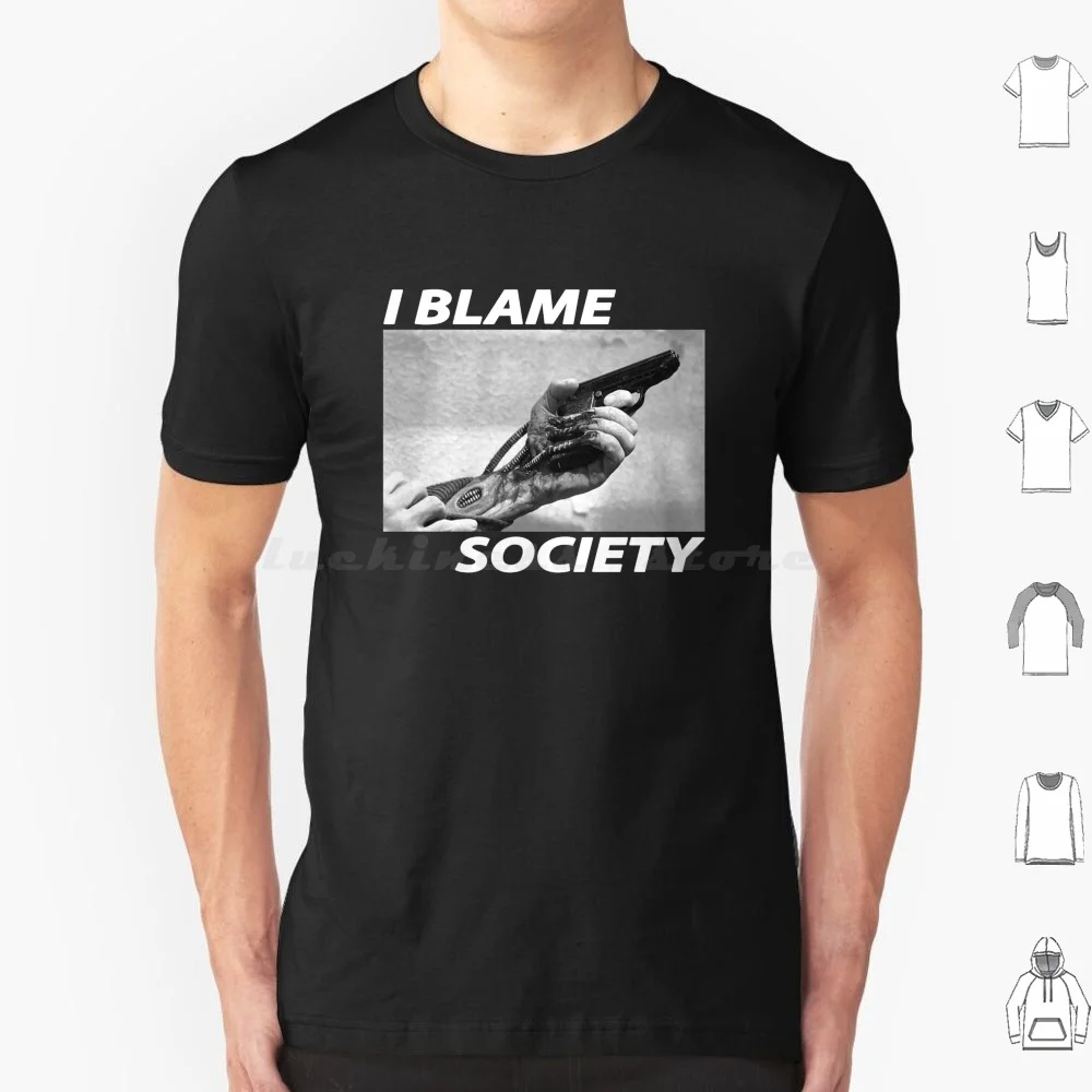 Футболка I Blame Society большой размер 100% хлопок Totally Up Gregg Araki Queer Movie Teen Cult