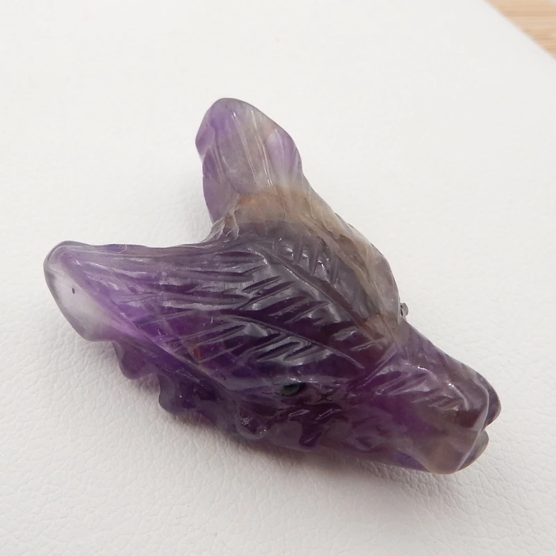 Натуральный Аметист резная Зеленая Бусина 29x19x11 мм г