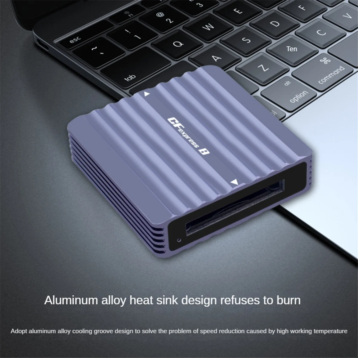 Portable Type C to CFexpress B Reader Gen2 10Gbps CFE Memory Card Drive-Free for Laptop Computer