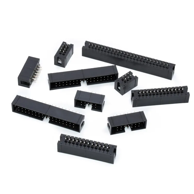 

100PCS IDC Socket 6/8/10/14/16/20/26/30/34/40/50 Pin 2x3/4/5/7/40P 50Pin Straight Male Shrouded PCB DC3 2.54mm Box Header JTAG