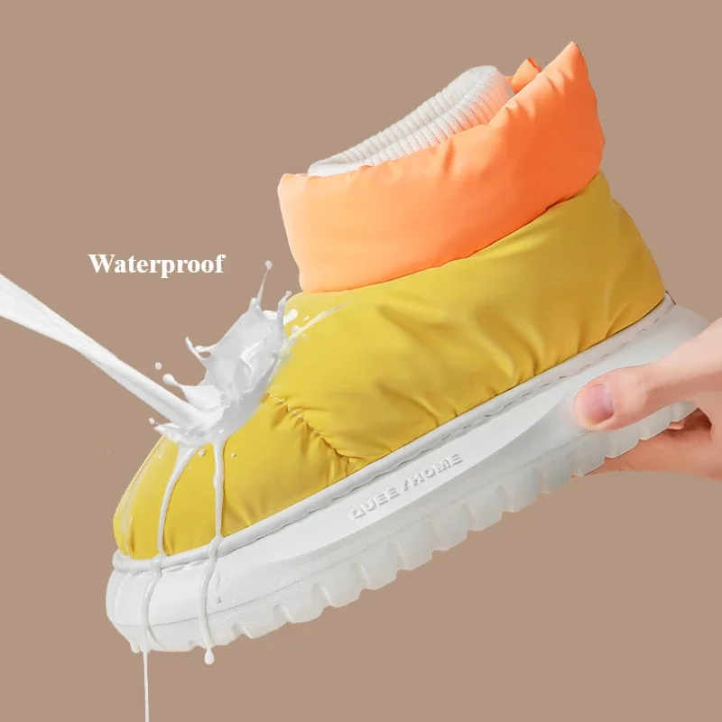 Милые женские ботинки на гагачьем пуху новинка 2024 теплая плюшевая обувь