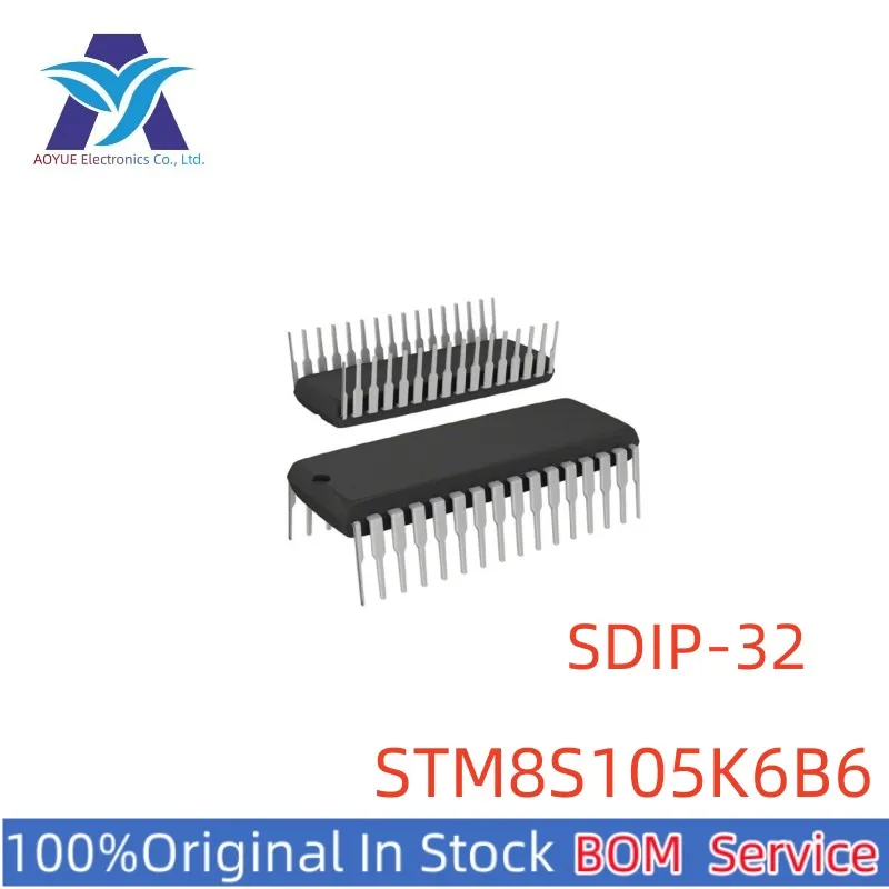

New Original Stock IC Electronic Components STM8S105K6B6 STM8S105 8S105K6B6 SDIP-32 STM8S 8-bit MCU Series One Stop BOM Service