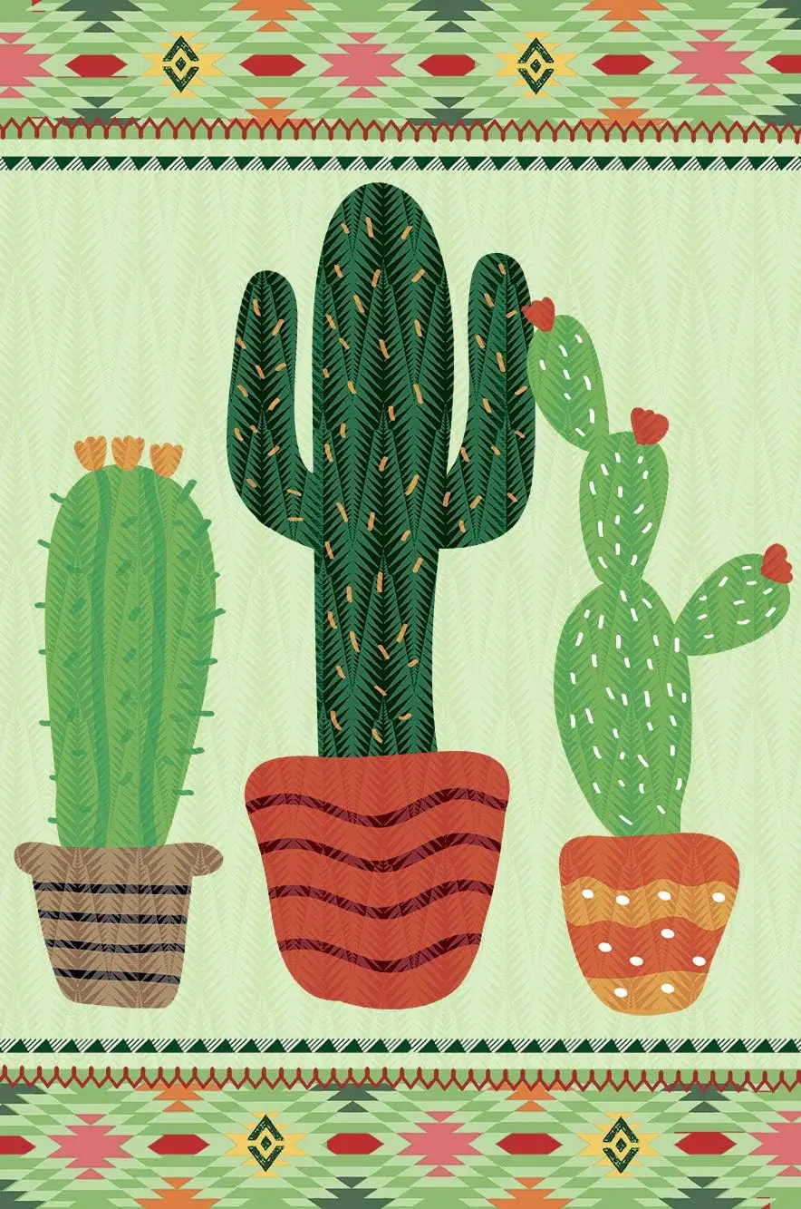 Texupday Зеленый Колонный Кактус Летний Садовый Флаг Открытый Двор 12 x 18 дюймов