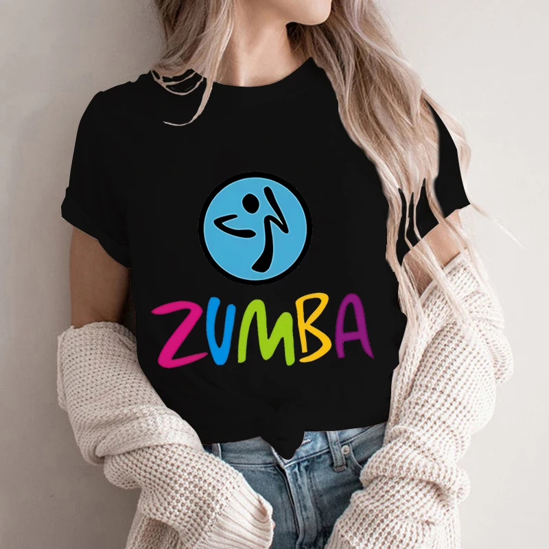 

Женские футболки Zumba с принтом для танцев, женские футболки, футболки, одежда, топы в стиле Харадзюку, футболка с графическим принтом