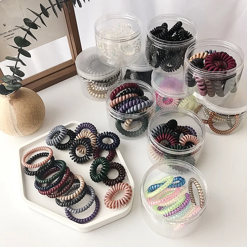 

Hair rope net red simple leather sleeve hair rubber band hair rope headdress