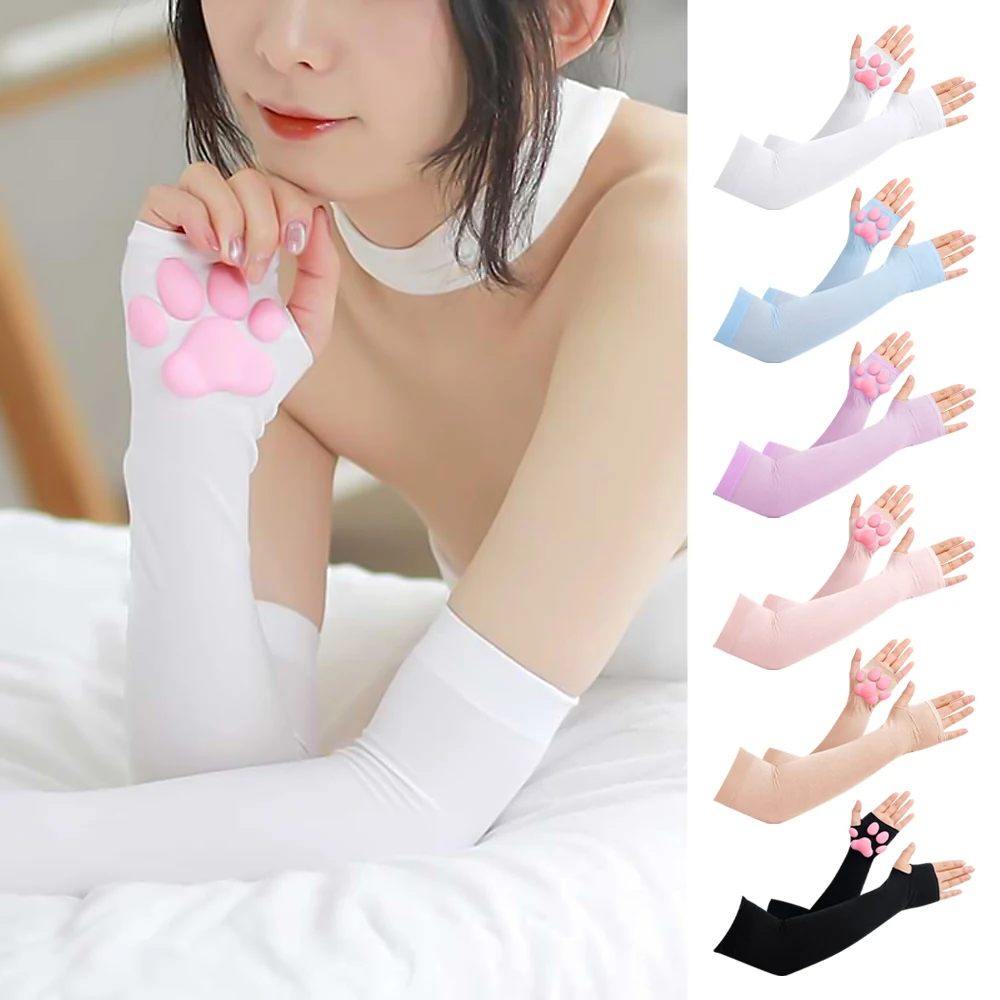 

Cat Claw Arm Sleeves Women Sexy UV Protection Sleeves Arm Cover Outdoor Sunscreen Cuff Sleeve Summer Running Golf Cycling