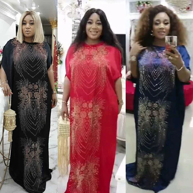 

Африканский женский Атласный халат Стандартный мусульманский европейский и американский модный тренд