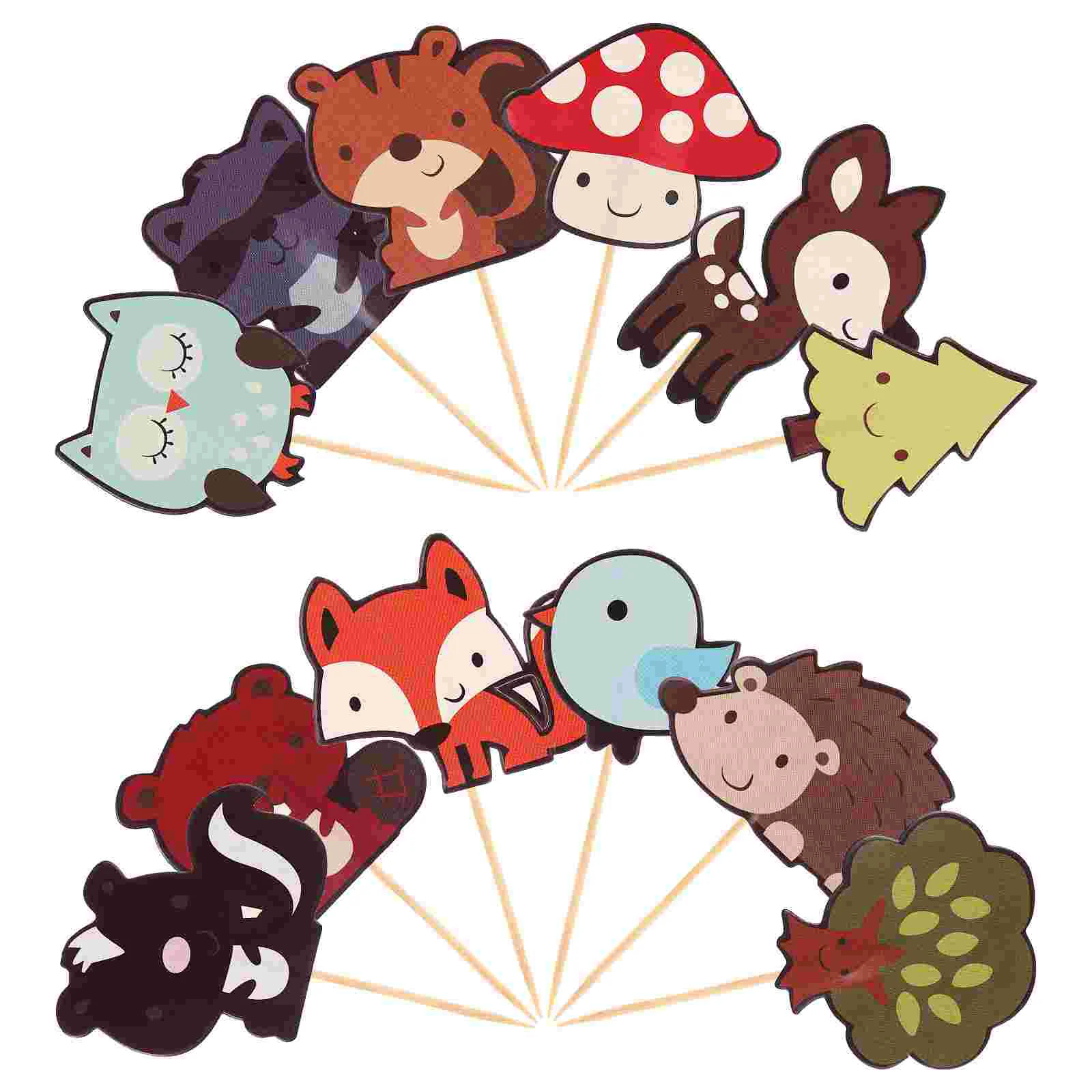 

36pcs Cupcake Toppers Woodland Cupcake Topper Cupcake Toppers Cake Decorations Edible Cake Decorations