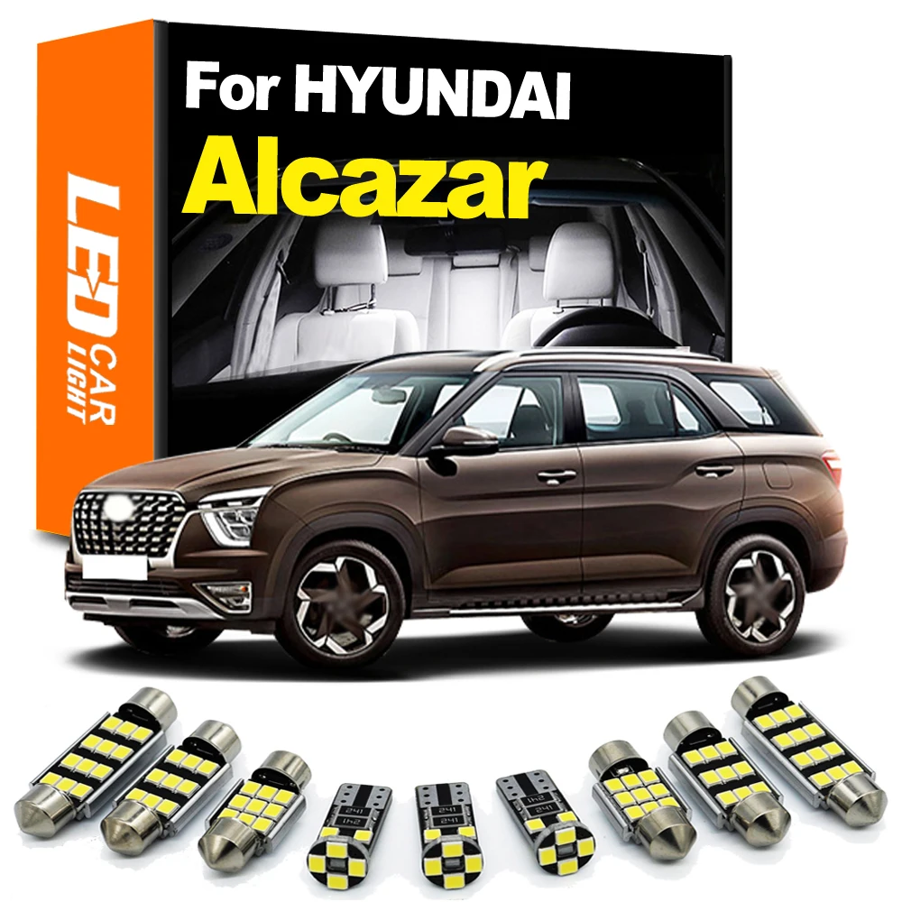 

Car 10pcs LED Interior dome Light Bulb For HYUNDAI Alcazar 2021 2022 2023 2024 2025