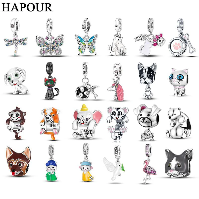 Шарм-бусина HAPOUR для домашних животных подвеска серебряного цвета подходящая к
