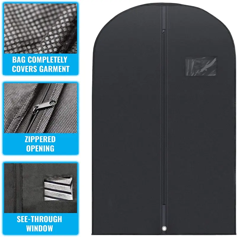 40” Garment Bag - Garment Bag for Hanging Clothes - Garment Bag for Travel - Suit Bag for Travel & Clothing Storage of Dresses
