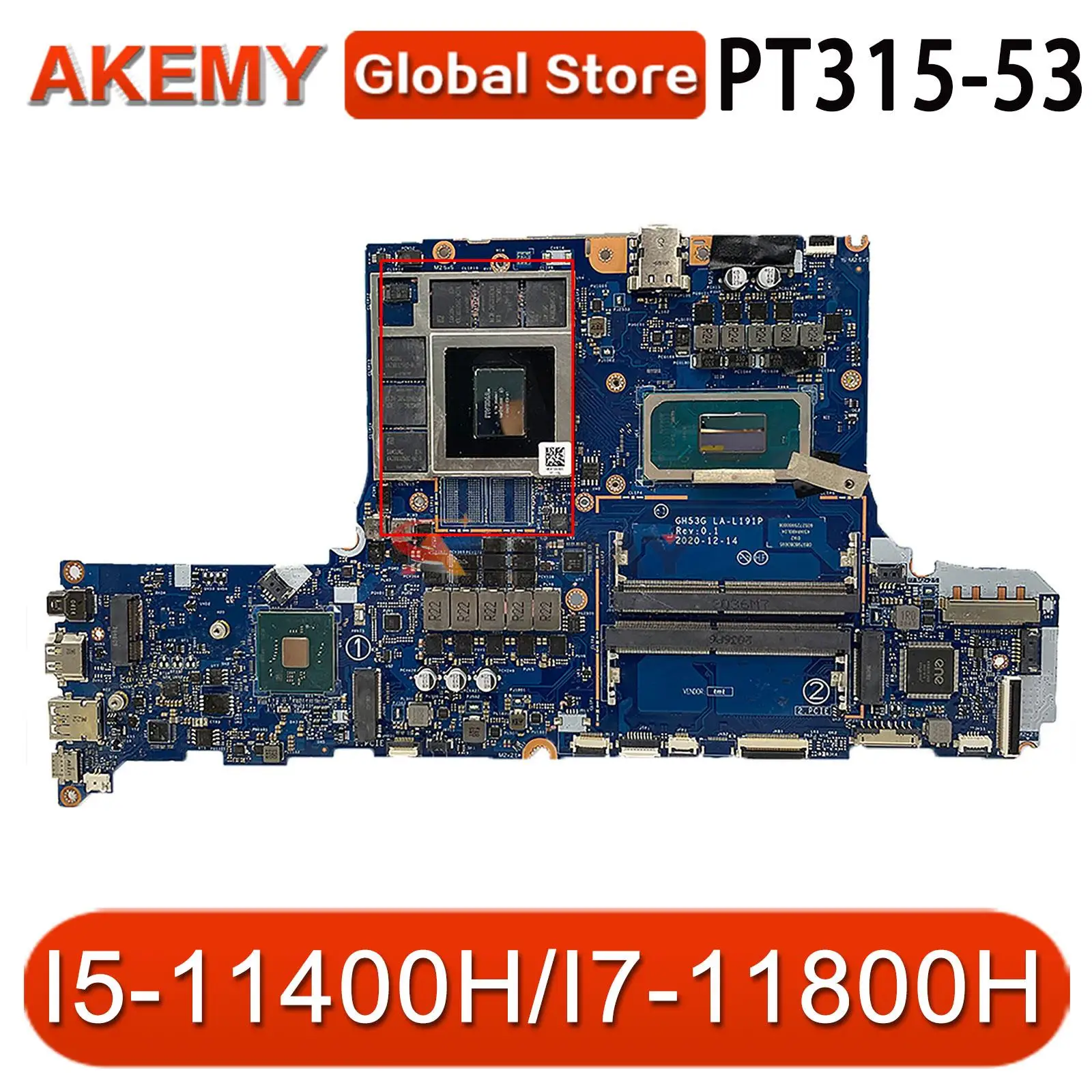 

Для ноутбука Acer Triton 300 Φ материнская плата GH53G LA-L191P PT315-53 RTX3060 6G/материнская плата для ноутбука RTX3070 8G