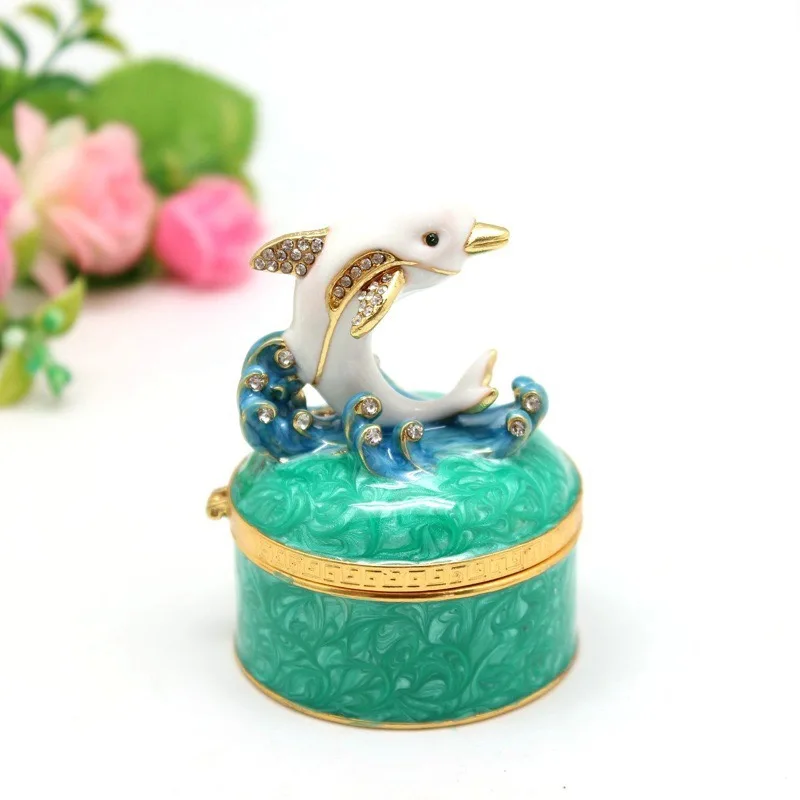 Dolphin Display Trinket Jewelry Box