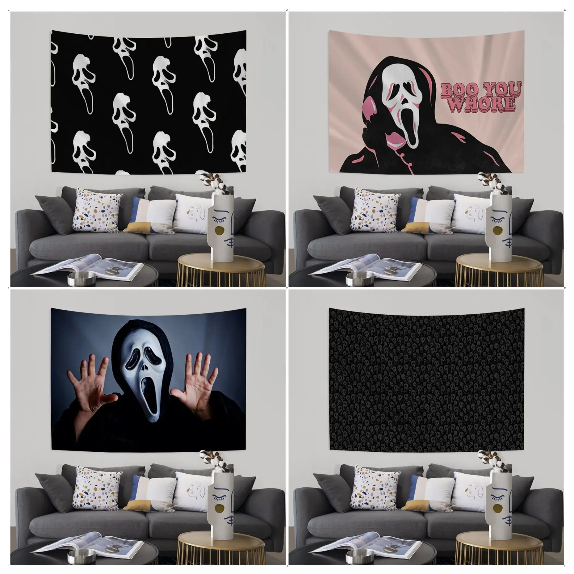 

Scream Sidney Prescott Film Anime Tapestry Cheap Hippie Wall Hanging Bohemian Wall Tapestries Mandala Decor Blanket