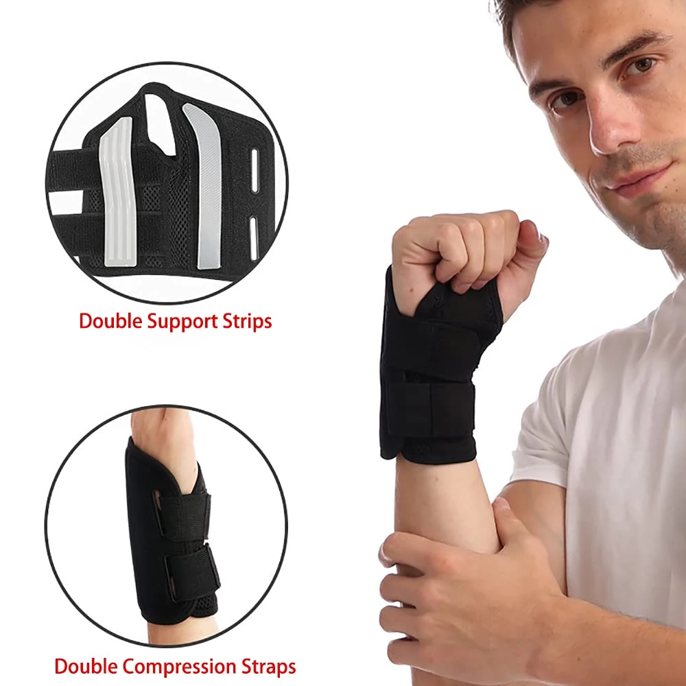 

Carpal Tunnel Wrist Brace Adjustable Wrist Support Brace Wrist Compression Wrap for Arthritis Tendinitis Pain Relief