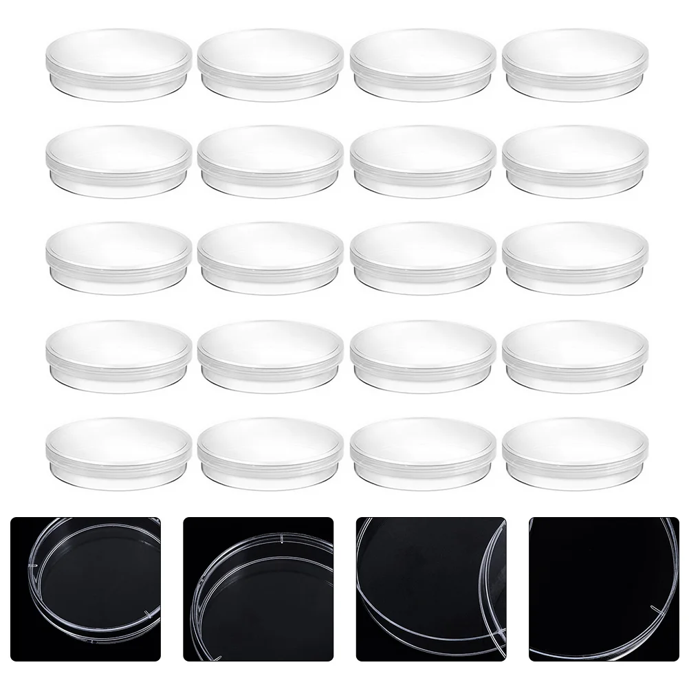 

20Pcs Plastic Petri Dish Transparent Petri Dishes Culture Petri Dish with Lids