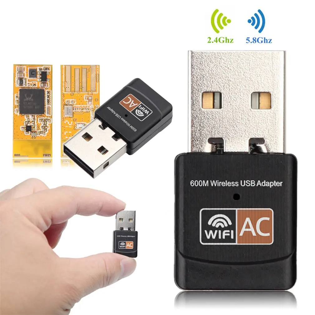 

Free Driver USB Wifi Adapter 600Mbps Wi fi Adapter 5ghz Antenna USB Ethernet PC Wi-Fi Adapter Lan Wifi Dongle AC Wifi Receiver