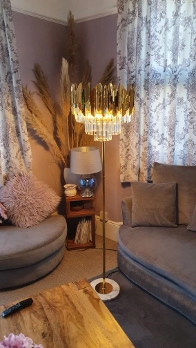 Новинка 2020 Роскошный Современный хрустальный золотистый вертикальный напольный