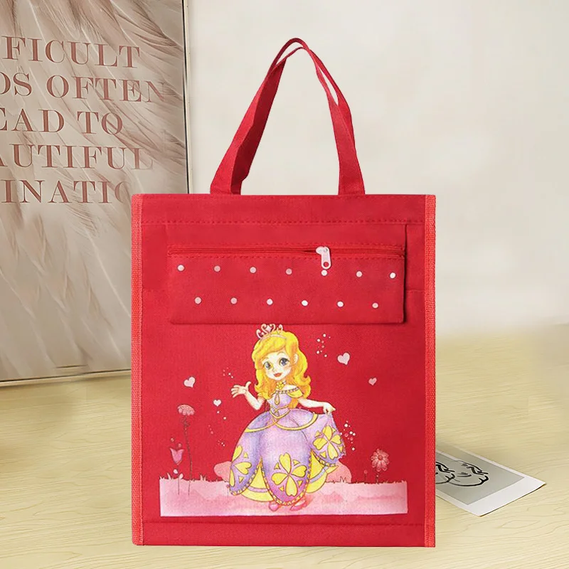 

New Primary School Handbag Cartoon Children's Tutorial Bag Oxford Cloth Schoolbag Snow White Carrying Schoolbag Print