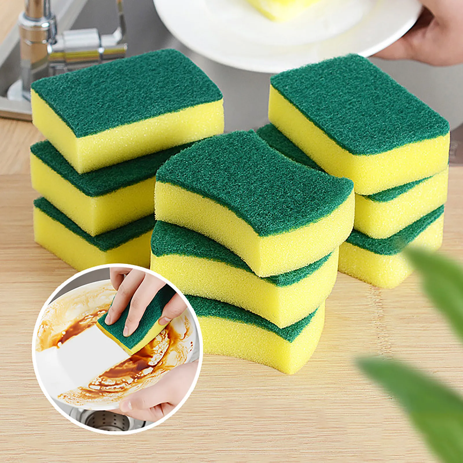 

10 Pc Magic Cleaning Sponge Microwave Tableware Cleaning Brush Kitchen Bathroom Glass Cleaning Tool Melamine Drain Sponge