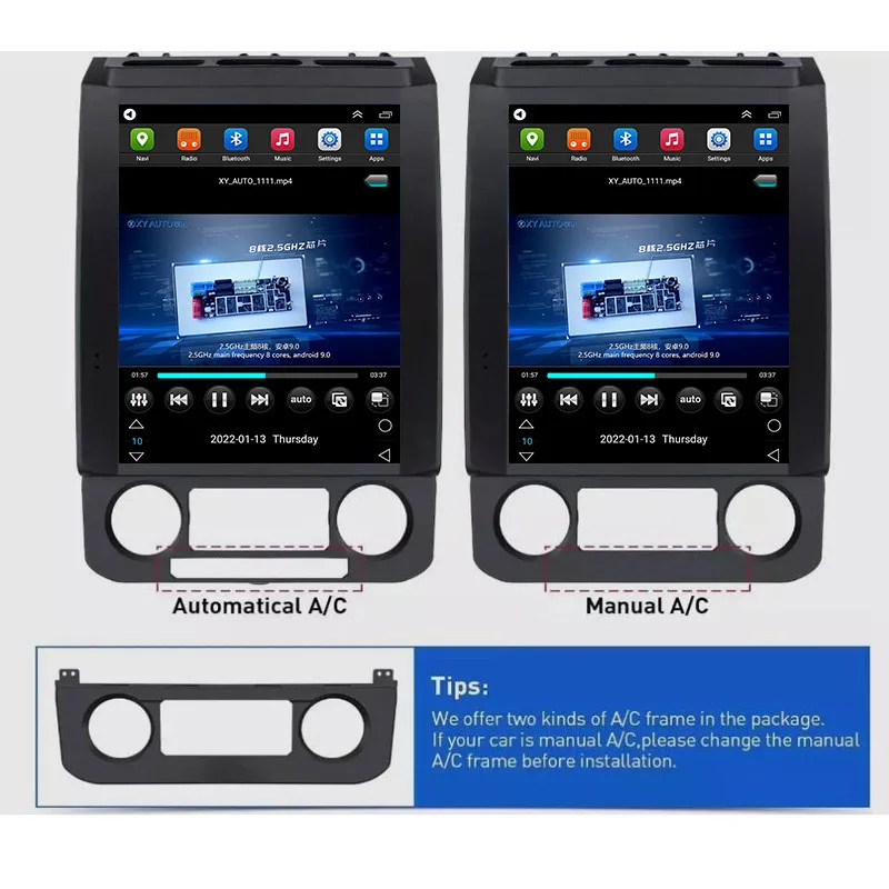 Carplay 12 1-дюймовый для Ford F150 F250 F350 2015-2022 Android 13 автомобильный экран GPS стерео