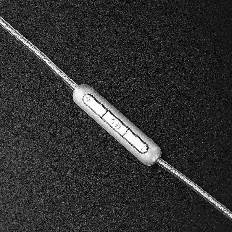 Модернизированный кабель для наушников QKZ Q7 MAX посеребренный MMCX + 2-контактный