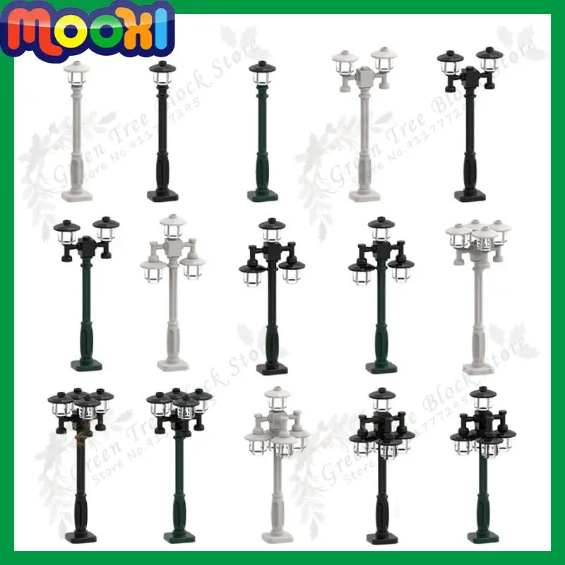 Конструктор уличный фонарь серии MOC0018 Детский конструктор сделай сам с обзором